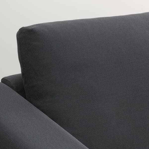 VIMLE كنبة بثلاث مقاعد مع أريكة طويلة, Hallarp رمادي