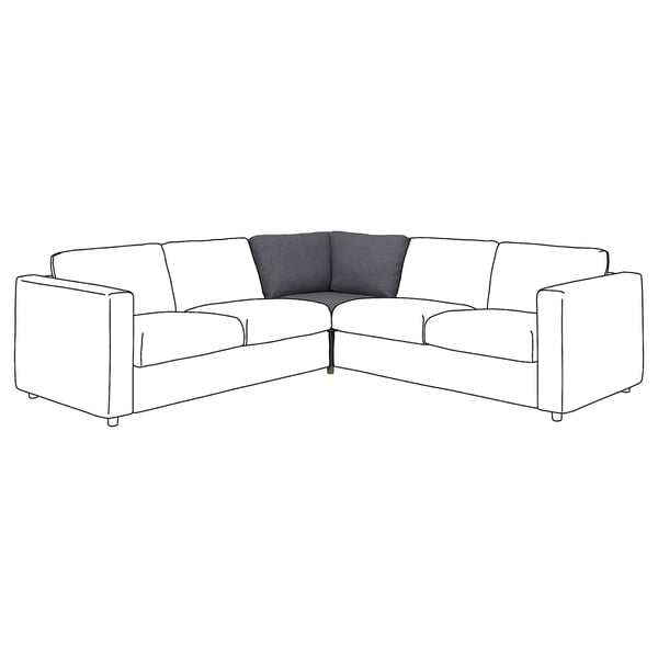 VIMLE غطاء لقسم زاوية, Gunnared رمادي معتدل