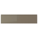 VOXTORP واجهة دُرج, لامع رمادي غامق-بني, 80x20 سم