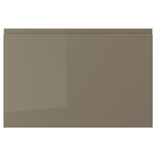 VOXTORP واجهة دُرج, لامع رمادي غامق-بني, 60x40 سم