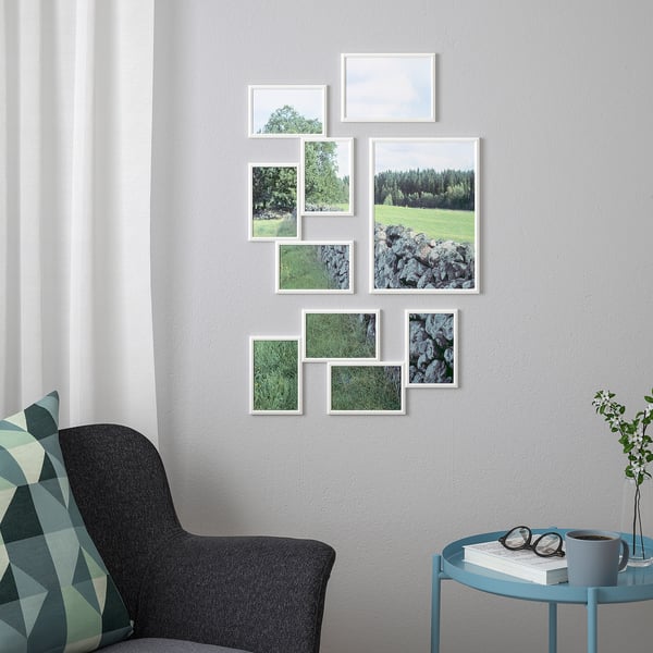 YLLEVAD برواز, أبيض, 13x18 سم