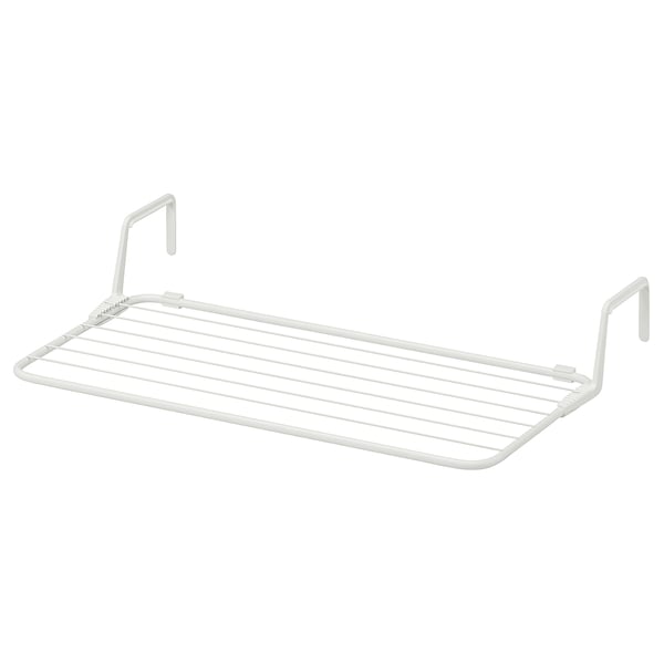 ANTONIUS white metal hanging shelf, simple design, ideal indoor/outdoor storage.