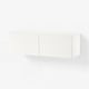 BESTÅ Shelf unit with doors, white/Sutterviken white, 120x42x38 cm