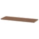 A BILLY adjustable shelf in brown. Made of particleboard, it a rectangular, flat design with no visible edges. Ideal for extra storage.