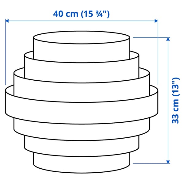 DYKARKLOCKA / HAVSDJUP Pendant lamp, white stained oak veneer/black, 40 cm