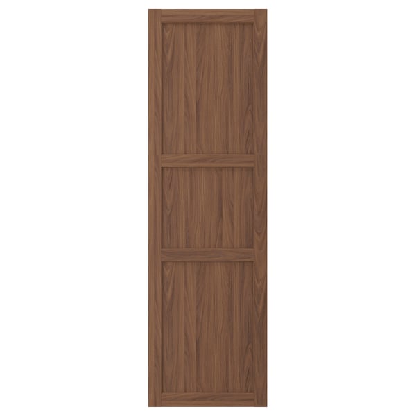 Walnut ENKÖPING door with classic design, rectangular shape, brown colour, wood-like finish.
