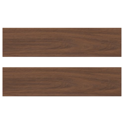 Brown wooden panels; ENKÖPING, rectangular, walnut finish.