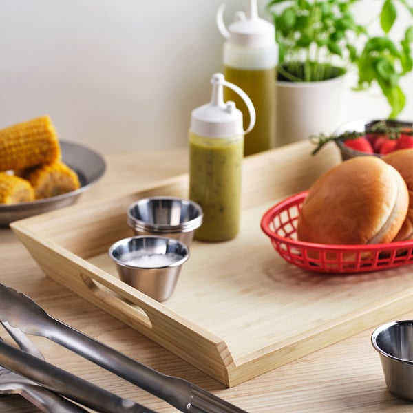 GRILLTIDER Tray, bamboo, 30x50 cm