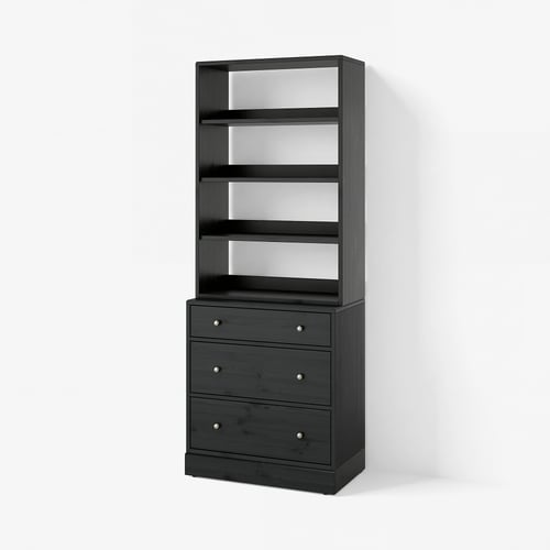 HAVSTA Storage combination, black, 81x47x212 cm