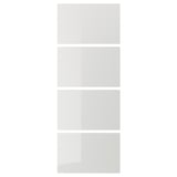 White HOKKSUND cabinet door, glossy finish.