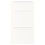 JÄRNBODA: white drawer unit with aluminium handles, steel front, simple design.