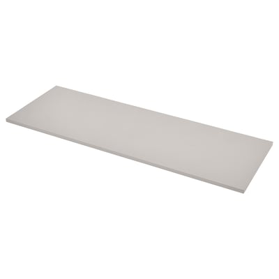 A JÄRSTORP light grey rectangular laminate worktop with smooth edges. Its a simple, modern kitchen counter.