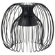 KALLFRONT black pendant lamp, round shape with curved metal wires, modern design.