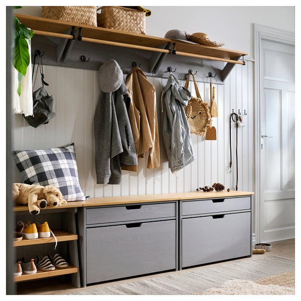 KALLSÖ Hat rack, grey, 80 cm