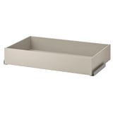 KOMPLEMENT drawer, beige, particleboard, rectangular, minimalist design.