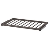 KOMPLEMENT trouser hanger, grey, metal and wood, rectangular grid design.