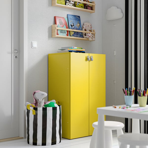 LASTARE Storage combination, yellow, 60x42x101 cm
