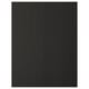 Black kitchen cabinet panel with bevelled edges and traditional design. Made from particleboard, ash veneer, and clear acrylic lacquer.