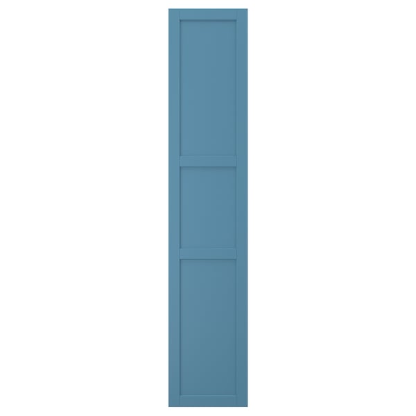 LERHYTTAN blue door, rectangular with wooden frame and veneer panels.