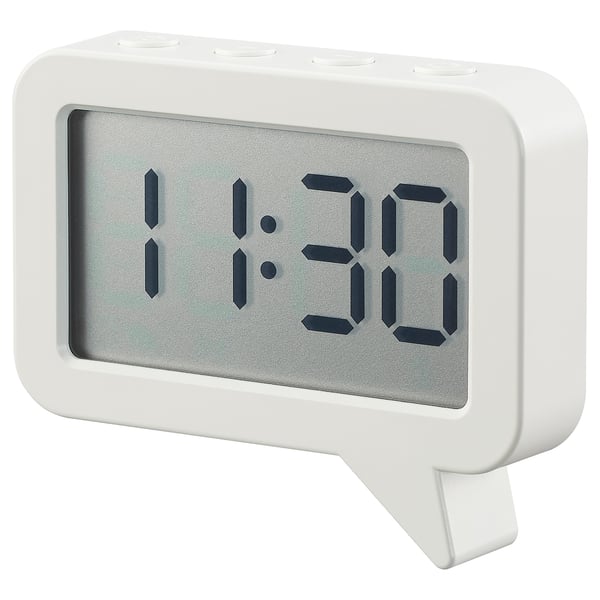 LJUNGPIPARE Clock/timer, white, 8x7 cm