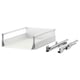 MAXIMERA drawer & runners: white, metal, rectangle, sleek design, smooth glide.