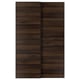 MEHAMN Pair of sliding doors, black/double sided dark brown oak effect, 150x236 cm