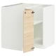 White METOD kitchen cabinet, light ash door, square shape with adjustable shelves.
