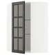 Black glass kitchen cabinet