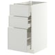 METOD / MAXIMERA Base cabinet with 3 drawers, white/Aspudden light grey, 40x60 cm