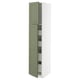METOD kitchen cabinet in green with pull-out shelves.