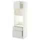 METOD / MAXIMERA High cabinet f built-in appliances, white/Aspudden light grey, 60x60x200 cm