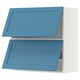 METOD Wall cabinet horizontal w 2 doors, white/Lerhyttan blue, 80x80 cm
