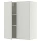 METOD Wall cabinet with shelves/2 doors, white/Aspudden light grey, 80x100 cm