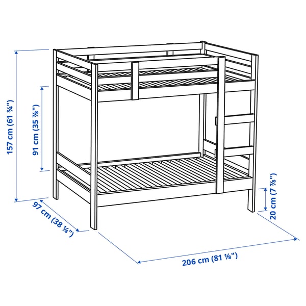 Illustration with measurements for the product: MYDAL.