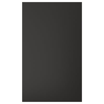 Black NICKEBO cabinet front, square, simple style, recycled materials.