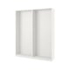 White ikea PAX wardrobe frame with open interior, no doors.