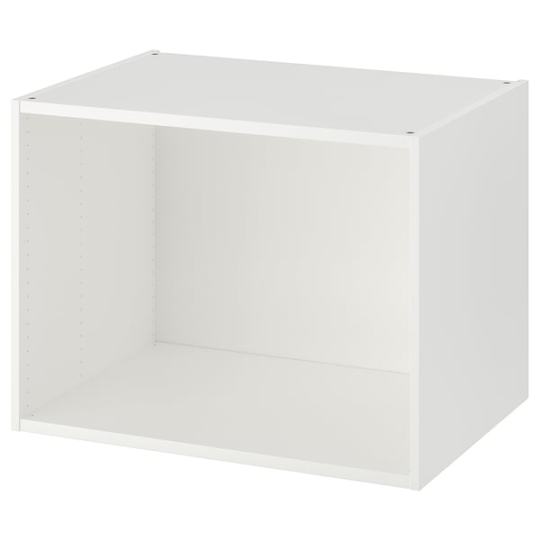 White PLATSA cube storage unit - modern, minimalist design, square shape, made from fibreboard & particleboard.