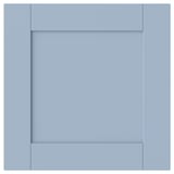 Blue SANNIDAL cabinet door, flat and square, modern traditional design.
