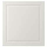 White SMEVIKEN cabinet door, square, classic bevel design, acrylic paint, fiberboard.