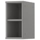 TORNVIKEN grey open cabinet with shelf, modern design, fiberboard material for space-saving storage.
