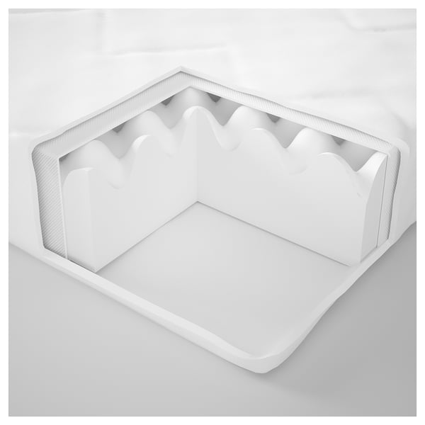 Small, white, fabric container with wavy dividers, likely for storing items.