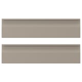 Pair of beige UPPLÖV kitchen cabinet doors with sleek edges and minimalist handles.