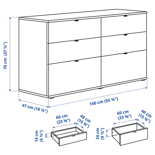 Illustration with measurements for the product: VIHALS.