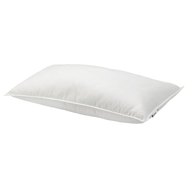 VILDKORN pillow: rectangular, soft, supportive, recycled polyester/cotton, machine-washable.