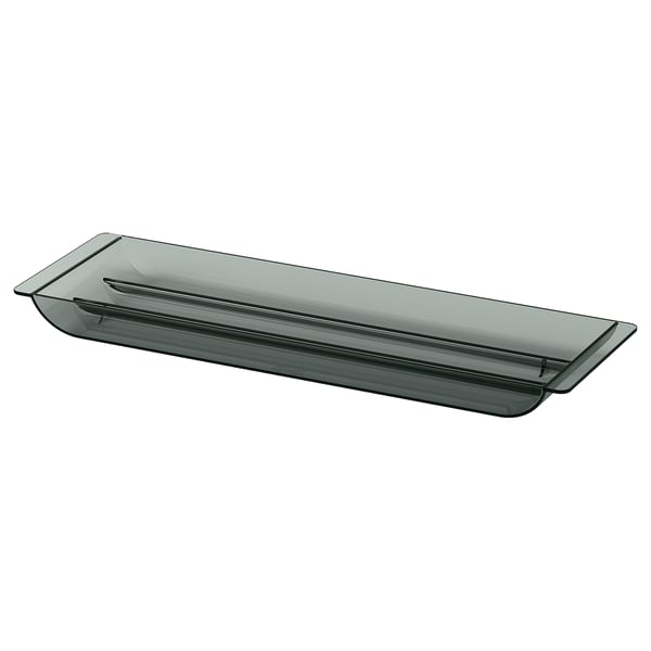 VISSLAÅN drawer organiser, dark grey, rectangular, sleek design, made from recycled pet plastic.