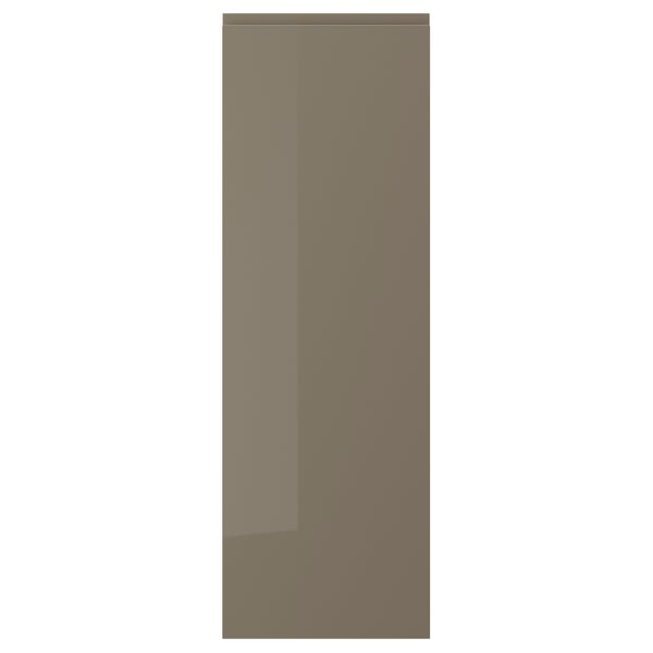 VOXTORP door, dark grey-brown, glossy, rectangular, sleek design, easy-clean, with integrated handle.