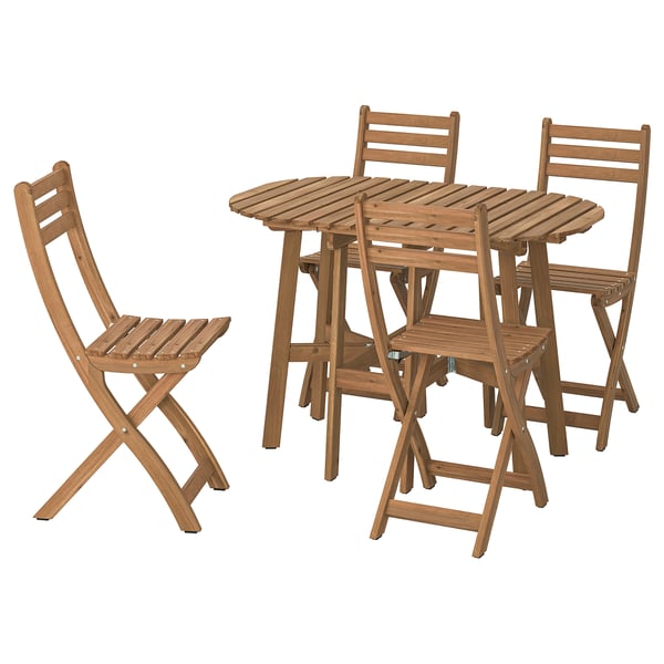 ASKHOLMEN Klapptisch+4 Klappstühle/außen