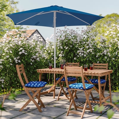 ASKHOLMEN Tisch+4 Klappstühle/außen
