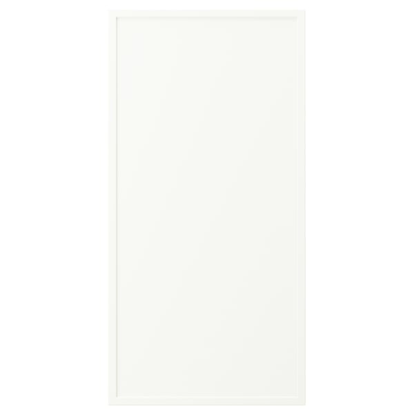 ASPUDDEN-Schreibtisch , weiß. Rechteckiges, minimalistisches Design, gefertigt aus Spanplatte, Faserplatten, Kunststoffkanten, Kunststofffolie.