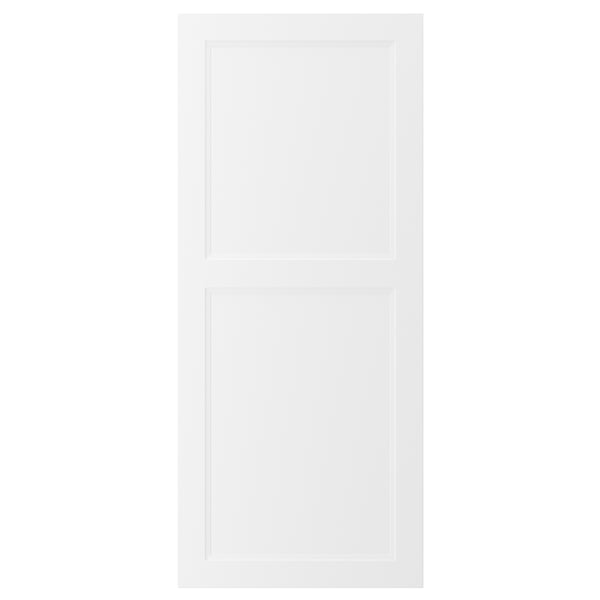 AXSTAD, weiße, quadratische Türverkleidung im Shaker-Stil. Weiße, matte Holzfaser, Kunststofffolie.